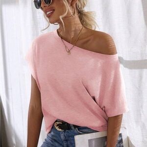 🔴Buy 2 get 1 free🔴 Pink Off-Shoulder Top